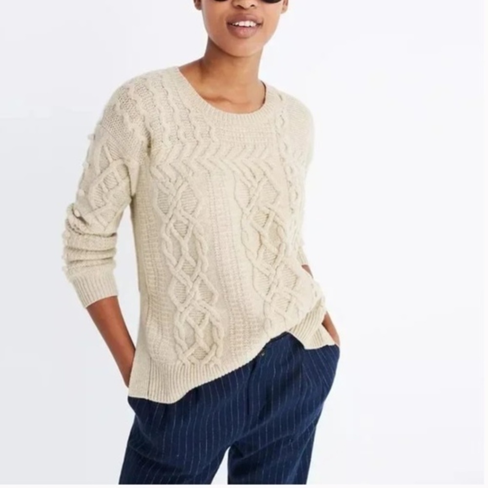 Madewell 100% Merino Wool Cable Knit Sweater Size XXS